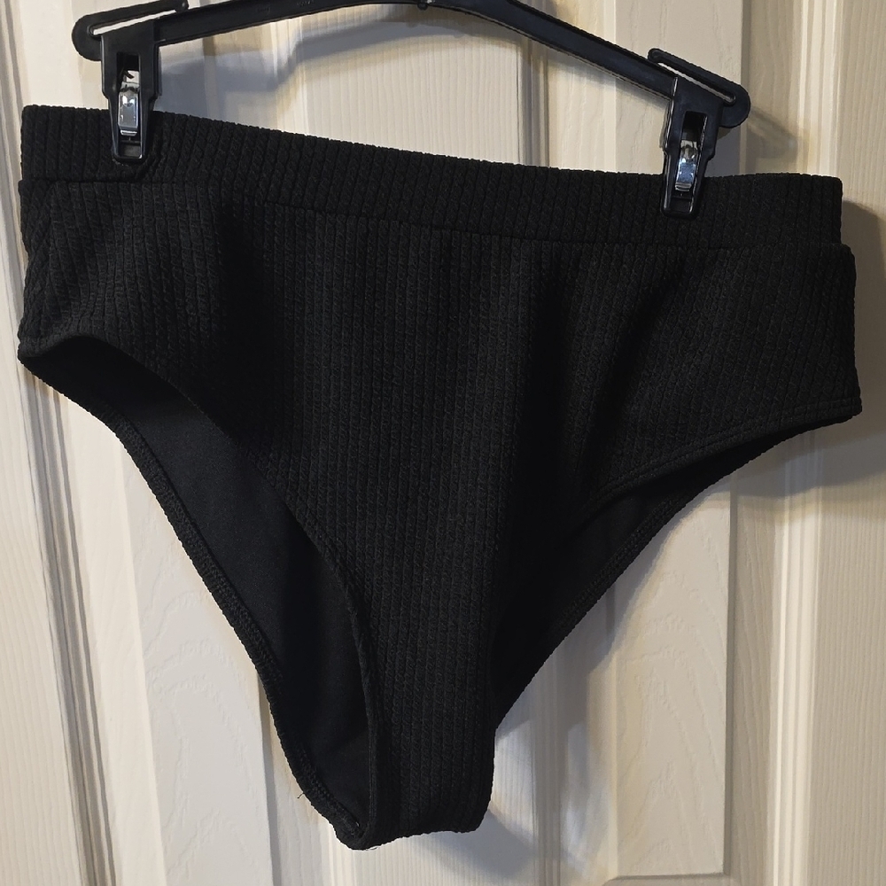 Black High-Waisted Bikini Bottom